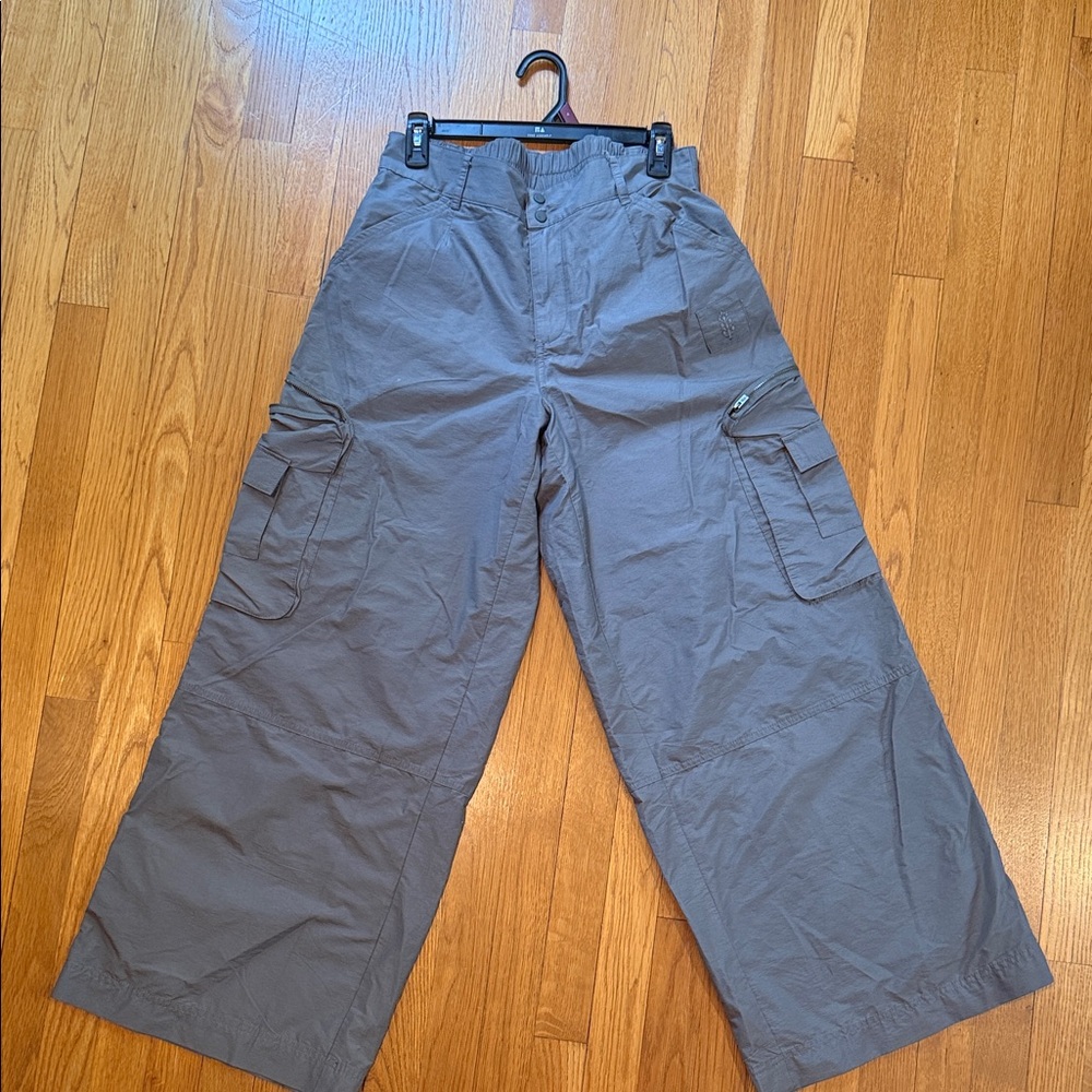 FP Movement by Free People Wide-Leg Cargo Pants in Slate